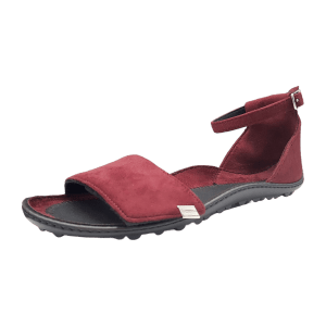Leguano Jara Bordeaux (Rot) - sportliche Sandale - Barfußschuhe DAMEN, Rot