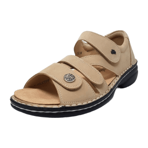 FinnComfort Biella-Soft Ivory (Beige) - Sandale mit loser Einlage - Damenschuhe Sandale bequem / lose Einlage, Beige, leder (nubuk)