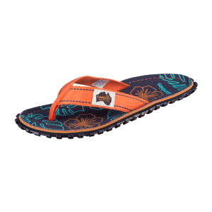 Gumbies Australian Shoes 2251 orange hibiskus Baumwolle