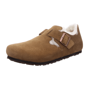 Birkenstock London Shearling Schuhe braun Normal-Weit 1014962