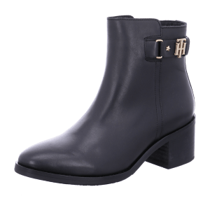 Tommy Hilfiger TH BUCKLE MID HEEL BOOT LEATHER