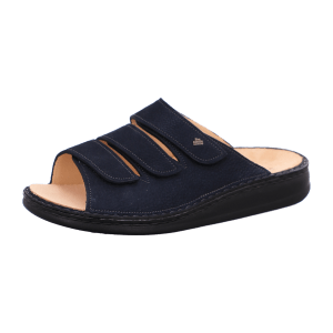 FinnComfort Korfu Marine (Blau) - Pantolette - Herrenschuhe Sandale / Pantolette, Blau, leder (mustang)
