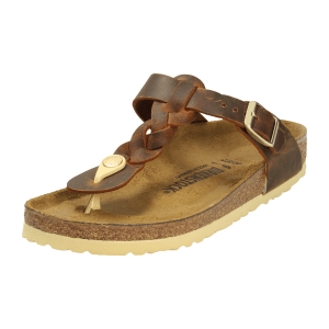 Birkenstock Gizeh Braided Schmal 1021336 Cognac (Braun) - Zehentrenner - Produktgruppen  Marken  Gizeh, Braun, leder (geölt)