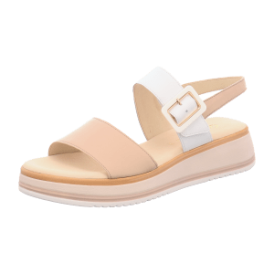 Gabor comfort 22744-58 Rose/Weiss (beige) - elegante Sandale - Damenschuhe Sandalette / Sling, Beige, leder (chiffon/nappa)