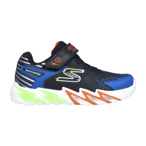 Skechers Flex-Glow Bolt Black / Blue, Lime, & Orange Größe EU 27