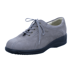 FinnComfort Oviedo Grey (grau) - Schnürschuh mit loser Einlage - Damenschuhe Bequeme Schnürschuhe, Grau, leder (bearreno)