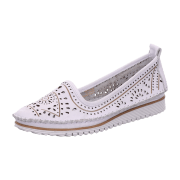 Andrea Conti 0021712001 Weiss (weiß) - Ballerina - Damenschuhe Modische Pumps / Ballerina, Weiß, leder