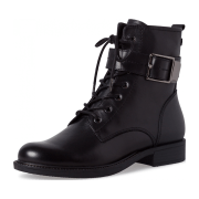 Tamaris 1-1-25217-27/003 BLACK LEATHER Schnürstiefel  HW 21/22