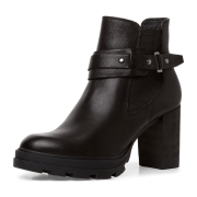 Tamaris 1-1-25437-29/003 BLACK LEATHER Klassische Stiefeletten  HW 22/23