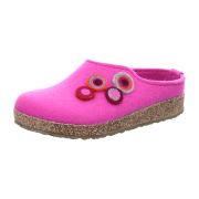 Haflinger Grizzly Kanon 731023-107 Rosa - Hüttenschuh - Haus - hüttenschuhe Damen Hausschuhe, Mehrfarbig
