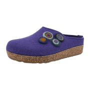 Haflinger Grizzly Kanon 731023-111 Lila - Hüttenschuh - Haus - hüttenschuhe Damen Hausschuhe, Mehrfarbig