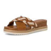 Tamaris Woms Slides COGNAC/WOVEN