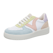 Victoria Shoes Madrid 258214 Celeste Bunt (weiß) - sportlicher Schnürschuh - Damenschuhe Top Trends, Weiß, rindsleder, textil