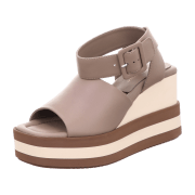 Paloma Barceló Keilsandalette Cognac/Beige
