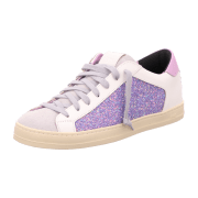 P448 Sneaker Weiß mit Lila Glitzer