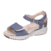 Xsensible Keria Jeans (Blau) - sportliche Sandale - Damenschuhe Sandale bequem / lose Einlage, Blau, leder