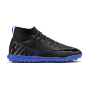 Nike Jr. Mercurial Superfly 9 Club TF Multinocken-Fußballschuhe Kinder 040 - black/chrome-hyper royal 38.5