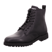 Blackstone Schnürboots Lammfell Schwarz