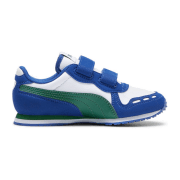 Puma Cabana Racer SL 20 PS Sneaker mit Klettverschluß Kinder 18 - PUMA white/PUMA black/blue horizon/maple syrup 32