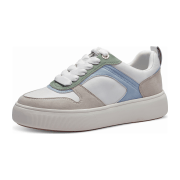 Tamaris 23735-42 Ivory Kombi (weiß) - sportlicher Schnürschuh - Damenschuhe Sneaker, Weiß, leder/synthetik