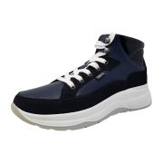 FinnComfort Daytona Schwarz/Atlantik - Schnürschuh mit loser Einlage - Marken , Schwarz, leder (nubuk/nube/knautschlack)