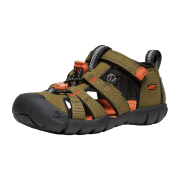 Keen Seacamp II Dark Olive/Gold Flame (grün) - Sandale - Kinderschuhe Teens Jungs Gr. 25 - 42, Grün
