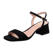 Unisa Kirk Black (schwarz) - elegante Sandale - Damenschuhe Sandalette / Sling, Schwarz, leder (wildleder), absatzhöhe: 50 mm