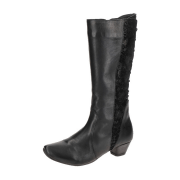 Think Aida Schaft Stiefel schwarz effekt metallic 862