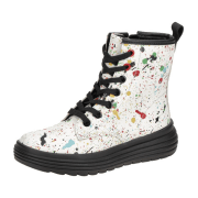 Geox Phaolae Kinder Stiefel Schuhe weiß bunt Kleckse