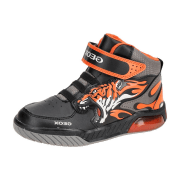 Geox Inek Kinder Schuhe schwarz orange Tiger J369CC