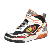 Geox Inek Kinder Schuhe weiß orange Drache J369CD