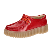 Clarks Torhill Bee Plateau Schuhe rot Lack Mokassin 26177650