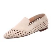 Lorena Paggi Da. Slipper,geflochten,Beige