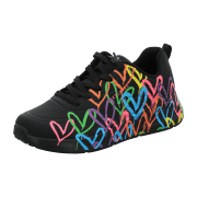 Skechers Uno Lite Schuhe schwarz bunte Herzen 177977