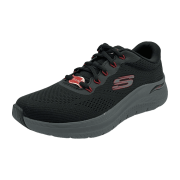 Skechers Arch Fit Herren Schuhe schwarz rot 232700