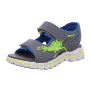 Ricosta Saurus 6200602450 Graphit/Azur (Grau/Blau) - Sandale - Kinderschuhe Teens Jungs Gr. 25 - 42, Grau