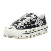 Nan-Ku Damen Plateau Schnürschuhe