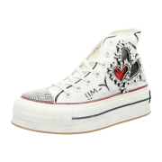 Nan-Ku Damen Plateau Schnürschuhe