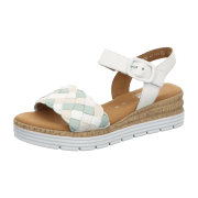 Gabor comfort 42703-61 Weiss/Mint/Creme (weiß) - elegante Sandale - Damenschuhe Sandalette / Sling, Weiß, leder (nappa)