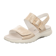 rollingsoft by Gabor 46814-81 Almond - sportliche Sandale - Damenschuhe Sandalette / Sling, Mehrfarbig, leder (shine)