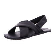 Groundies Verona Black (schwarz) - sportliche Sandale - Damenschuhe Sandalette / Sling, Schwarz, leder