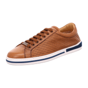 GALIZIO TORRESI He. Sneaker,gelocht, cognac