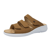 FinnComfort Kiribati Tan Tan (Beige) - Pantolette - Damenschuhe Pantolette /  Zehentrenner, Beige, leder (nubuk)