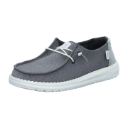 Hey Dude Shoes Wendy Metallic Sparkle Charcoal (Grau) - sportlicher Schnürschuh - Damenschuhe Sneaker, Grau