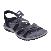Skechers Reggae Slim Summer Of Fun Black & White Gore/Black Durabuck Größe EU 36