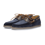 Floris van Bommel De Zeiler Schuhe blau Bootsschuhe 30299