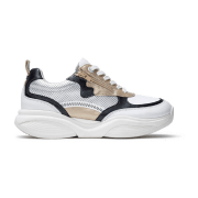 Xsensible SWX21 White Combi (weiß) - sportlicher Schnürschuh - Damenschuhe Bequeme Schnürschuhe, Weiß, leder