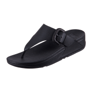 FitFlop Lulu HG9-001 schwarz Lulu Covered Buckle Raw Edge Leather