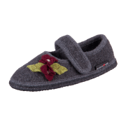 Haflinger Slipper Hortensia 673067-4 anthrazit Wolle