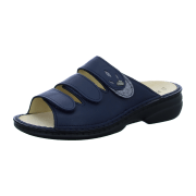 FinnComfort Kos Navy/Platin (blau) - Pantolette - Damenschuhe Pantolette /  Zehentrenner, Blau, leder (florentin/maglia)